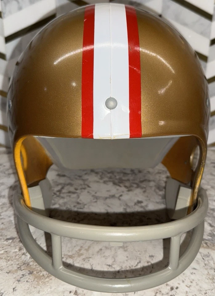复古 Rawlings 旧金山 49 人队橄榄球头盔 NFL 大号 8-89 — 第 2/4 张图片