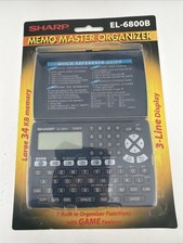 Sharp El-6800b Memo Master Electronic Organizer Large 34kb Memory 3 Line Display