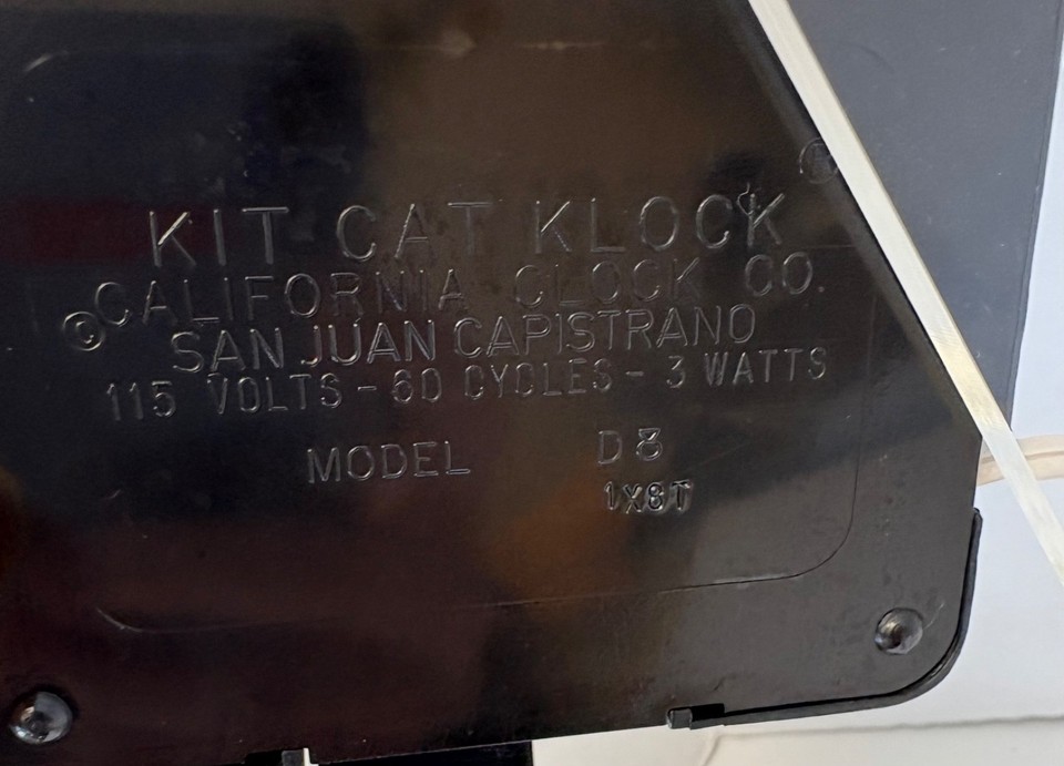 Restored 80’s vintage electric kit cat clock D8 Felix | eBay