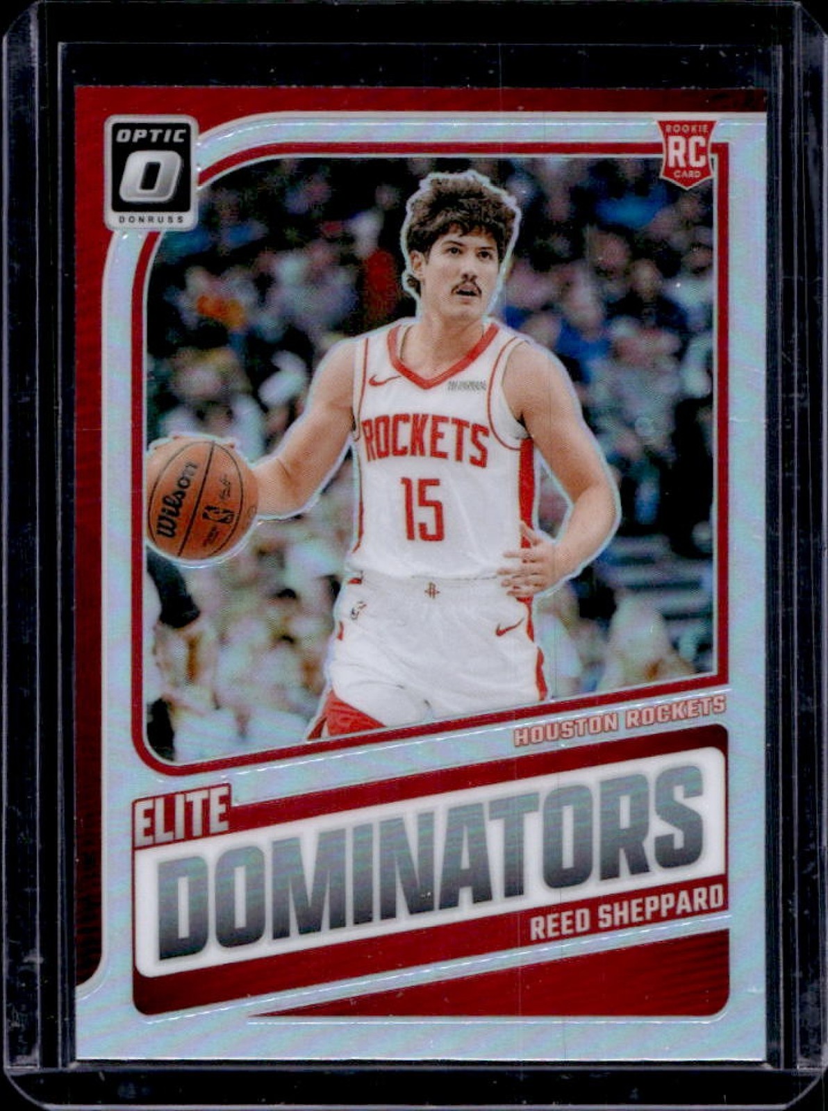 2024-25 Donruss Optic Reed Sheppard Elite Dominators RC Holo #5 Rockets