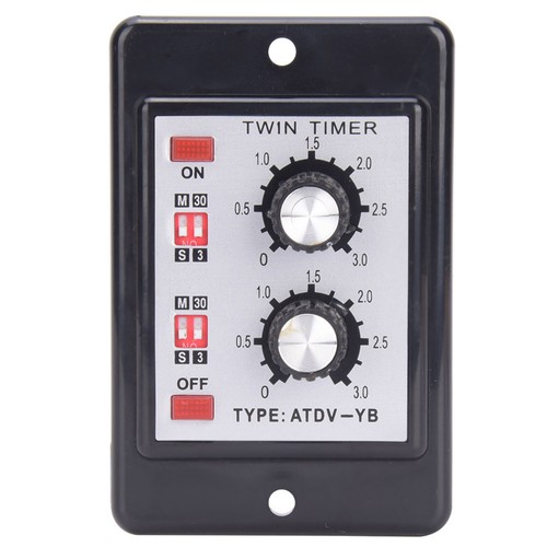 Knob Control Time Switch Relay On Off Twin Timer Relay ATDV YB AC110v 220V - Picture 4 of 11