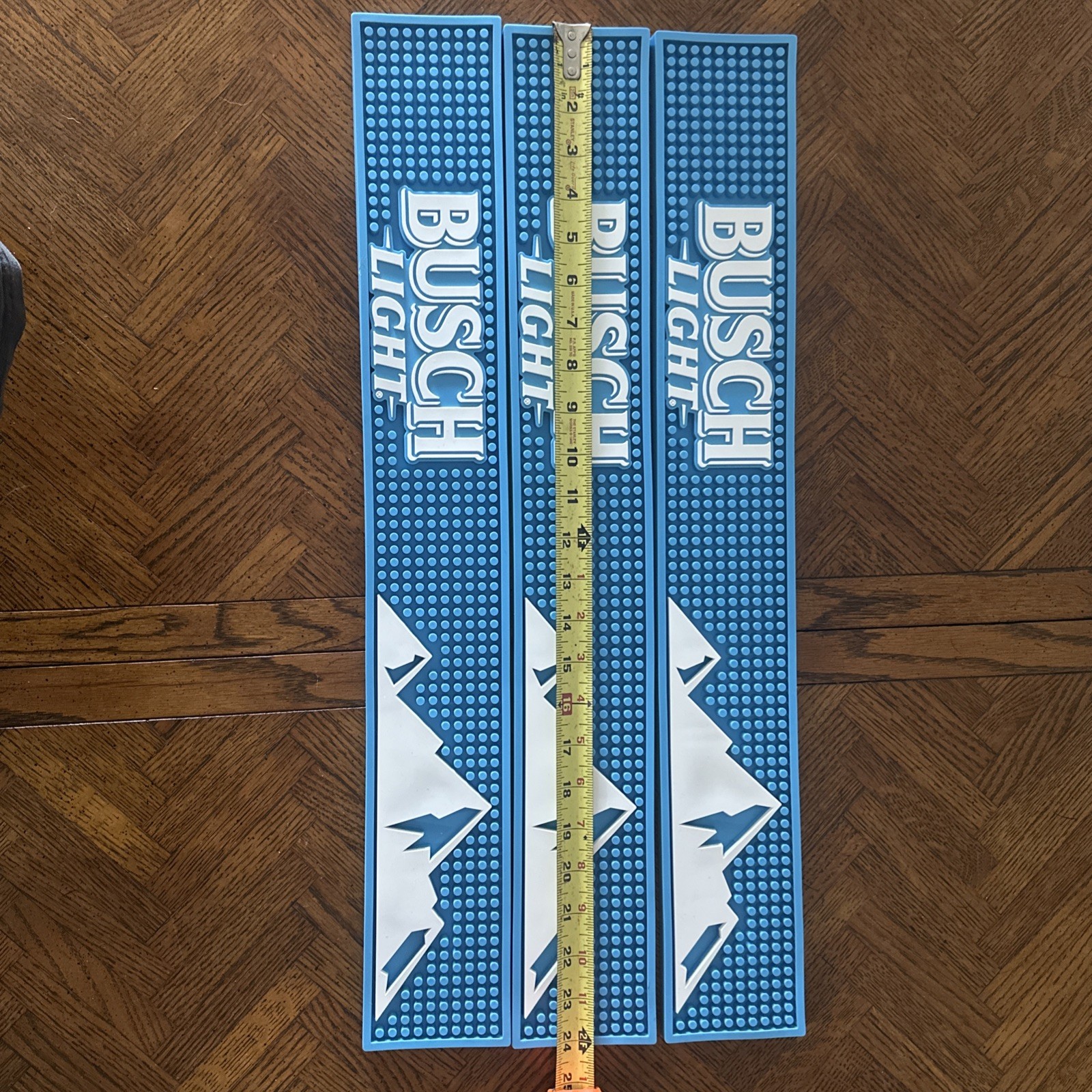 BUSCH LIGHT BEER Bar Mat 24” x  3.5" Anheuser Busch Rubber Drip Mat