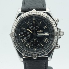 BREITLING CROSSWIND A13355 HERREN UHR STAHL SCHWARZ SCHÖN BR755 43MM