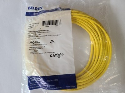 Belden Cat6 Ethernet Patch Cable - 24ft - Yellow