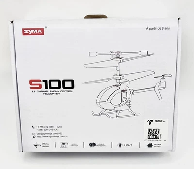 SYMA S100 3.5 Channel 2.4GHz Micro RC Helicopter Mini-Series Model Black NEW!!! - Image 1 of 4