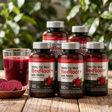 5 Pack Nitric Oxide Beet Root Capsules with Nitrates - 180 Count by Horbaach
