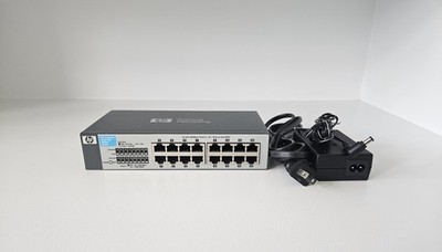 HP ProCurve 1410-16G Network Switch 16x GbE COMPLETE w/ AC Power Supply J9560A