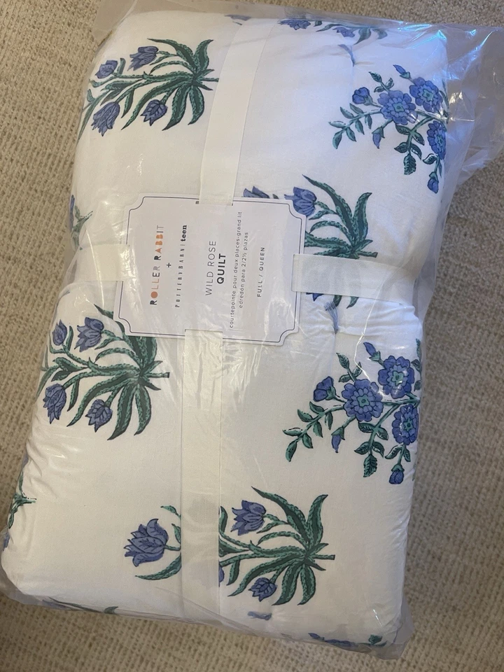 Roller Rabbit X Pottery Barn Wild Rose Quilt Queen NIB $259 - Image 2 of 4