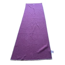 Manduka Yogitoes Yoga Mat Towel Purple Grip Dots Non Slip Hot Bikram Pilates