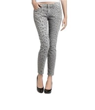 Current/Elliott Gray Leopard Print Skinny Jeans Size Size 29