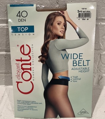 Conte Top 40 Den - Classic Women's Tights Sheer to Waist T-top Low Waist 8С-64СП