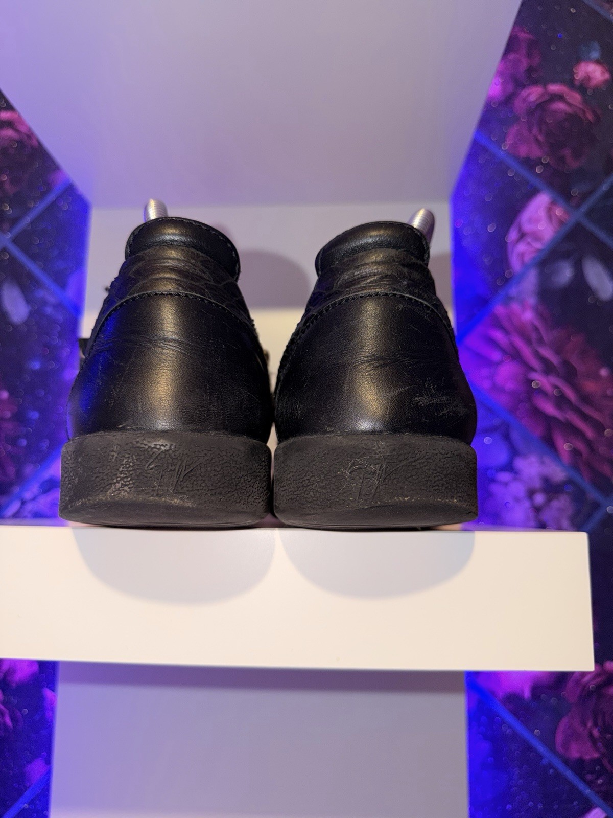 Giuseppe Zanotti Frankie Black Python Leather Gol… - image 9