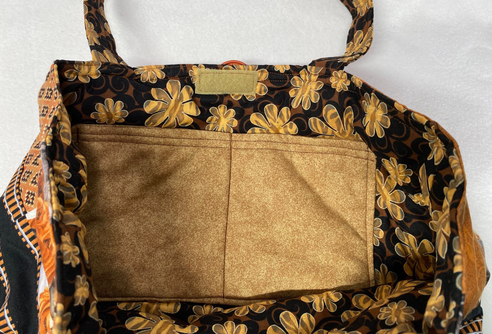 Handmade Patchwork Dog Brown Reuseable Tote Shopp… - image 9