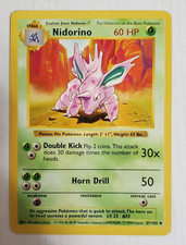 Pokemon Nidorino 037/102 Base Set (Shadowless) Regular LP