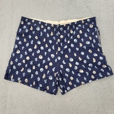 Nautica Swim Shorts Mens Large Blue AOP Seashells Swimwear Trunks