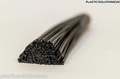 PLASTIC SOLUTIONS UK ABS Plastic welding rods (3mm) black 30 rods, motorbike fairings repairs