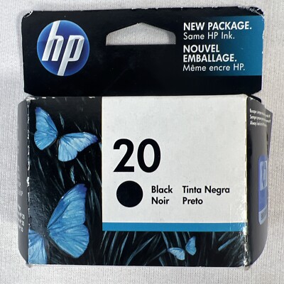 Genuine Original OEM HP 20 C6614D Black Ink cartridge for DesignJet Printer New