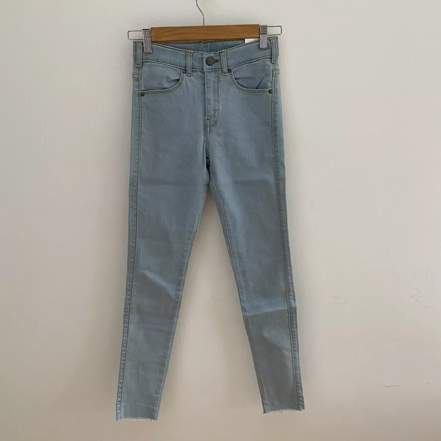 Urban Outfitters Dr. Denim Lexy Void Blue Raw Hem Skinny Jeans. - W24" L29" | eBay