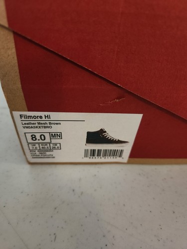 Vans Fillmore Hi Wildleder blau/braun Canvas Skate Größe 8 neu mit Karton - Bild 6 von 6