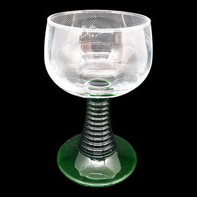 Wein Römer Glas 100ml grüner Fuß Gläser Luminarc France Weinglas Vintage Grün