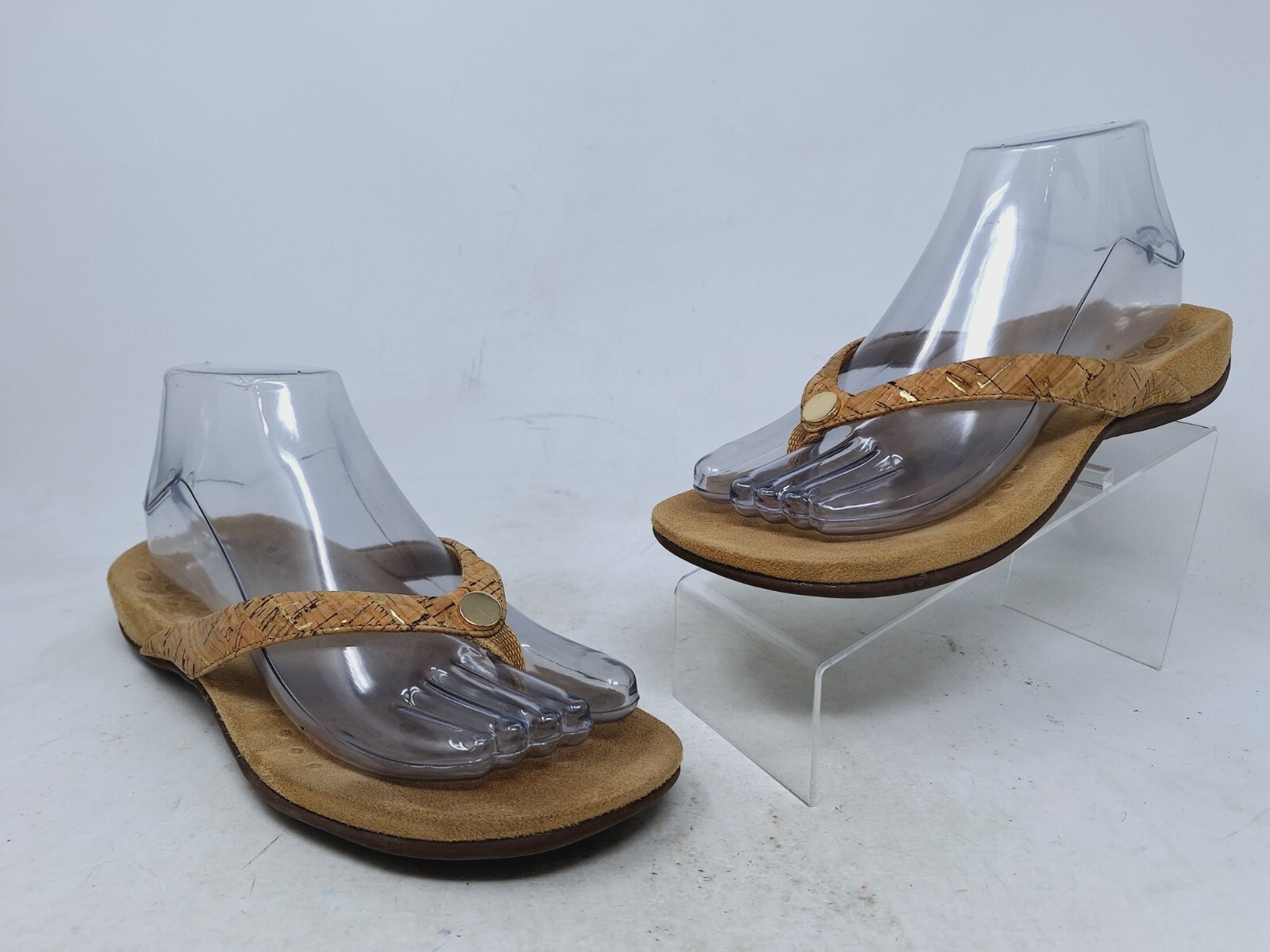 PANTOFOLA D’ORO Sandali infradito infradito Vionic donna Mona stampa sughero oro taglia 7