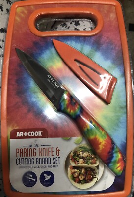 Art & Cook Paring Knife and Cutting Board Set NWT
