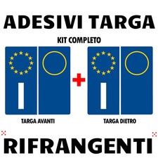 Adesivo vinile targa sigla auto europa metodo serigrafico durata illimitata RIFR