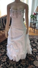 Ella Rosa wedding dress White size 2-4. Beautiful Jeweled With Pickup Skirt