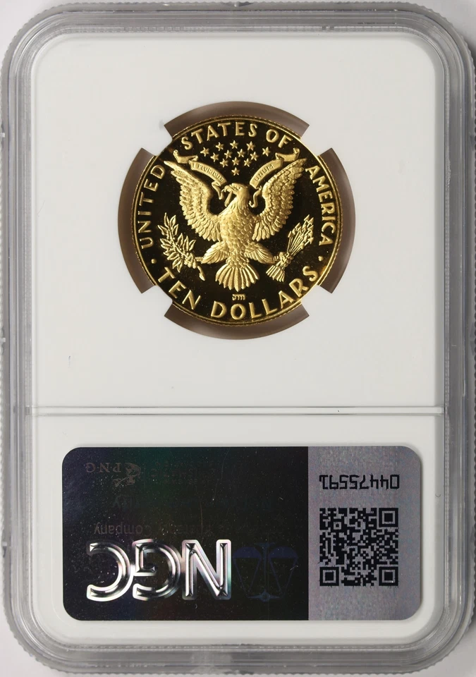 1984-W Proof Olympics $10 Gold Commemorative NGC PF70UCAM - Image 2 of 4