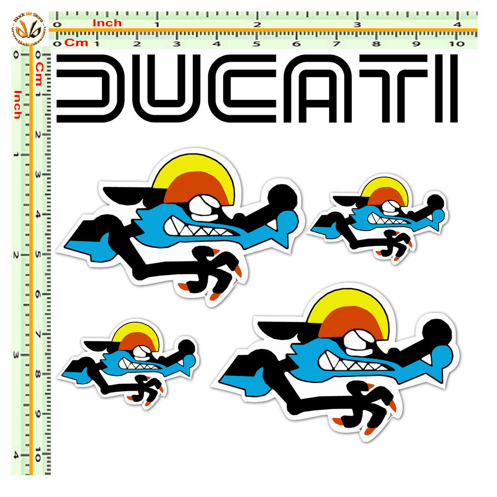 Adesivi ncr corse sticker ducati  auto moto casco tuning helmet print pvc 5 pz. 