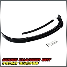 Fit For 2015-2020 Dodge Charger SRT Style Front Bumper Lip Splitter Gloss Black
