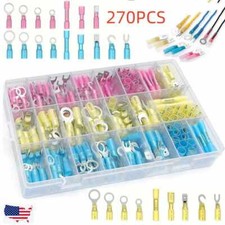 270pcs Heat Shrink Wire Connectors Marine Automotive Waterproof Terminals Set
