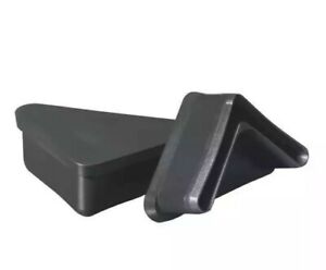 LOT OF 50 3/4" X 3/4" Angle Iron Black Vinyl End Caps Fits 1/8" Thick Metal.