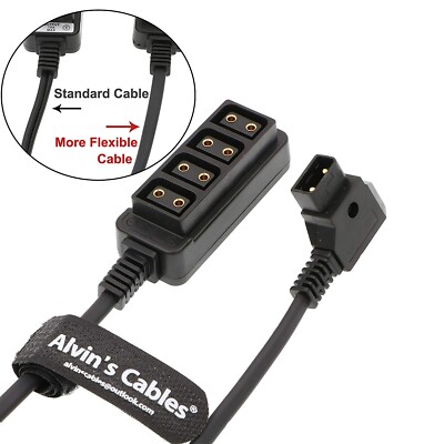 for VMount Battery D-tap Power Splitter Cable Dtap Male to 4Port Female PowerHub