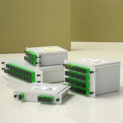 PLC Fiber Optical Splitter SC/APC 1:2/4/8/16/32 1:8 SM FTTH CATV Splitter lot