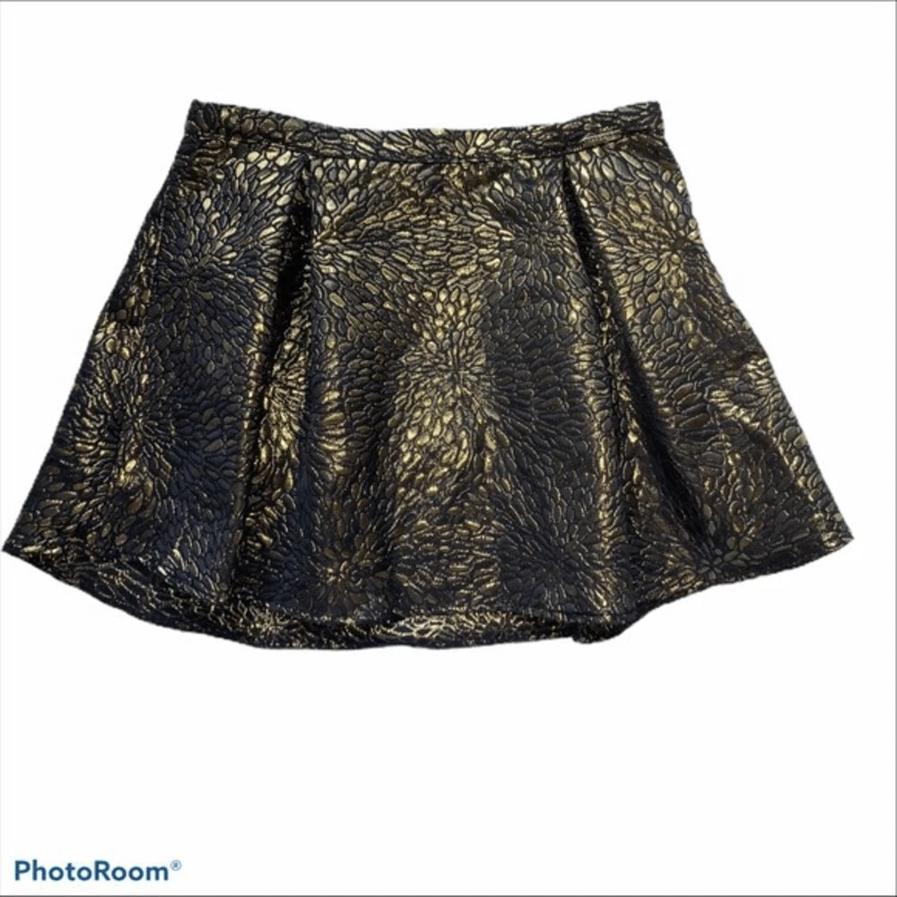 Guess gold pleated skirt cheap