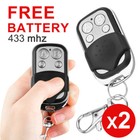 2X Universal Replacement Garage Door Gate Car Cloning Remote Control Key Fob 433