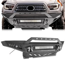 Bumper For 2005-2015 Toyota Tacoma New Steel Off-road Front Bumper Wled Lights