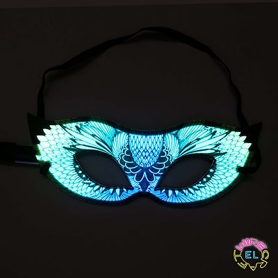 Leuchtende Maskerade Maske - Feder Stil für Karneval Festival Kostüm Party