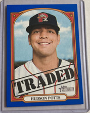 2021 Topps Heritage Minor League #195- HUDSON POTTS Blue Parallel RC #'d/99