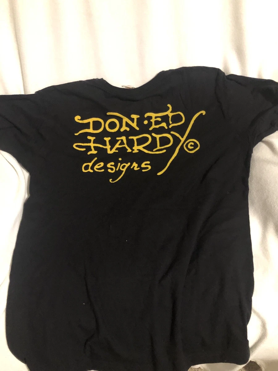 USA製 Ed Hardy rhine stone design tee