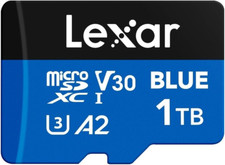 1TB Blue Micro SD Card up to 160Mb/S, Microsdxc UHS-I Memory Card with SD Adapte