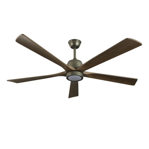 60 inch Ceiling Fan Gray Wooden fan blades with 3 Color LED Light Kit and Remote - Picture 9 of 9