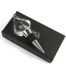 Bouchon de bouteille en verre épais thème vin forme diamant bar boissons anniversaire 