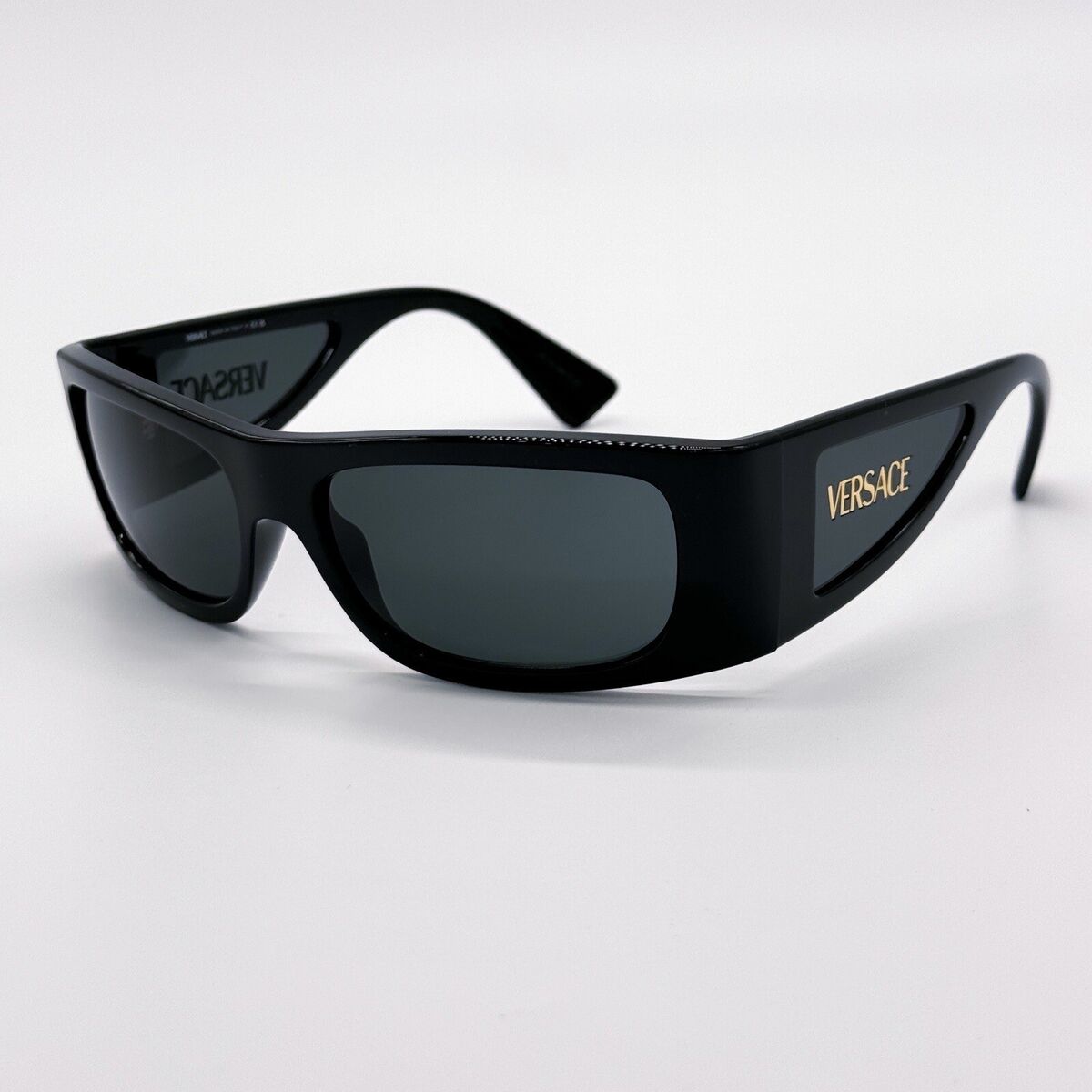 NEW VERSACE VE4482 GB187 BLACK GREY MOD 4482 GB1/87 SHIELD NEW VERSACE VE4482 GB187 BLACK GREY MOD 4482 GB1/87 SHIELD