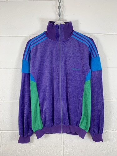 ADIDAS CHALLENGER VINTAGE 80s VENTEX VELOUR TOP TRACK VESTE SURVETEMENT  F180 M | eBay