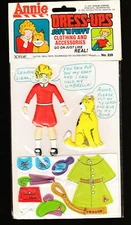3 LOT VINTAGE ANNIE PUFFY STICKER PACKS 3 DIMENSIONAL DRESS-UPS