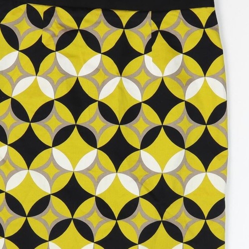 Jasper Conran Womens Yellow Cotton Blend Skirt Size 10 - Picture 8 of 12