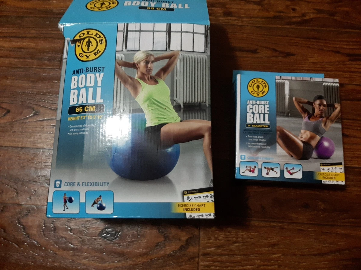 Golds Gym 65 cm Body Ball Anti Burst Work Out Fitness Blue W