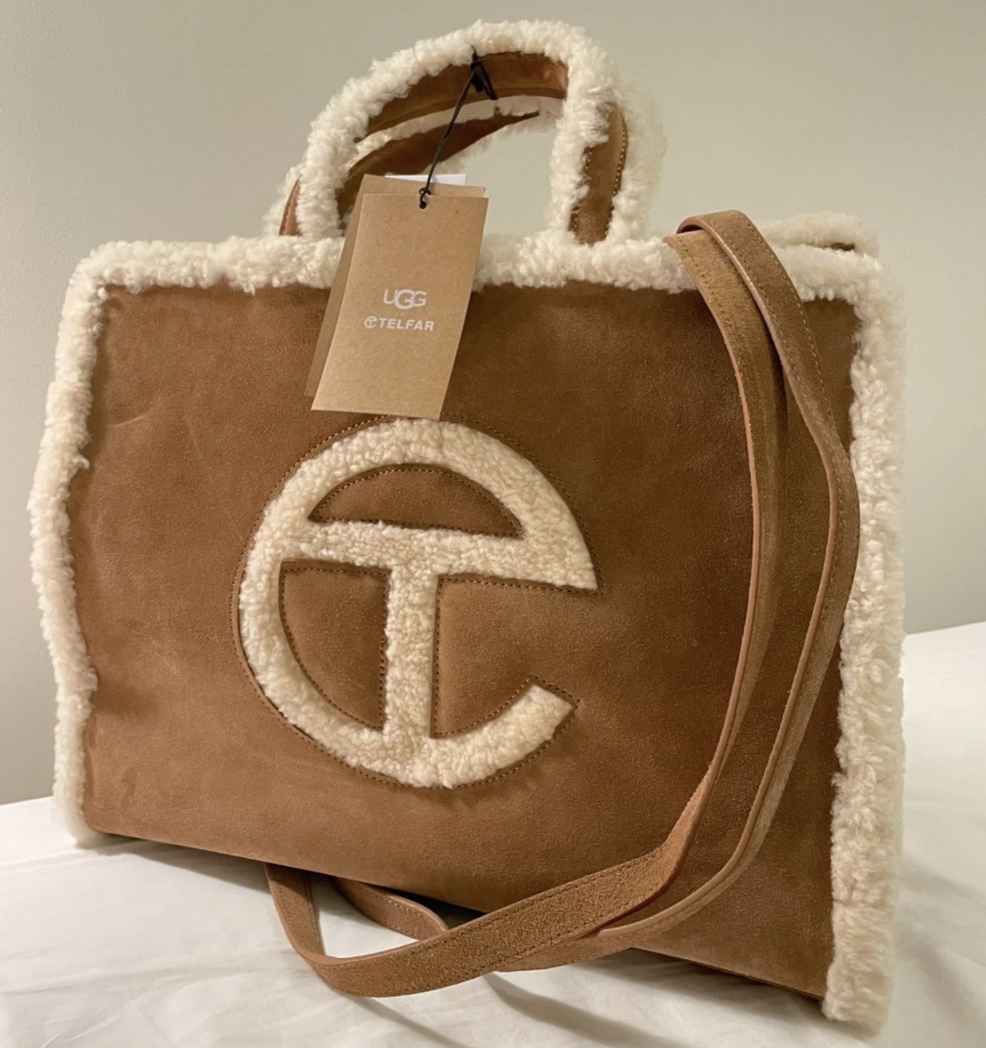 UGG x Telfar Shopping Bag MEDIUM Chestnut in Shearling